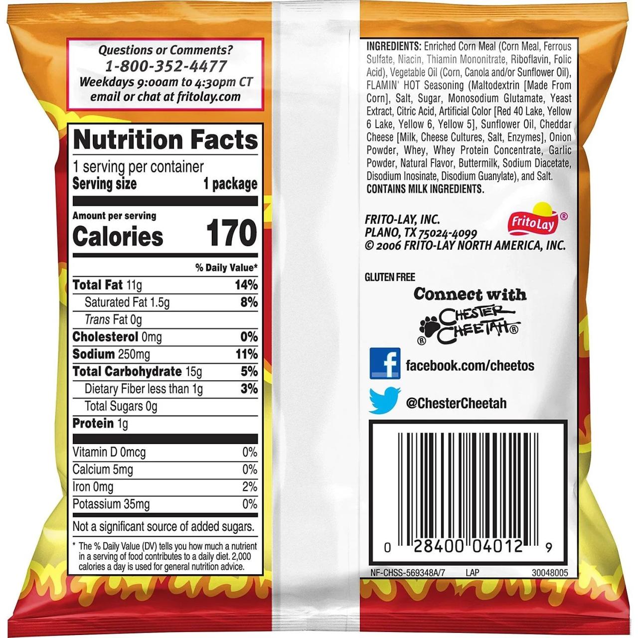 Hot Cheetos Nutrition Facts A Detailed Analysis